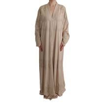 Dolce & Gabbana Elegantes Beige Cape Kaftan Kleid