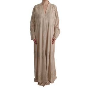 Dolce & Gabbana Elegantes Beige Cape Kaftan Kleid
