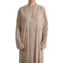 Dolce & Gabbana Elegantes Beige Cape Kaftan Kleid