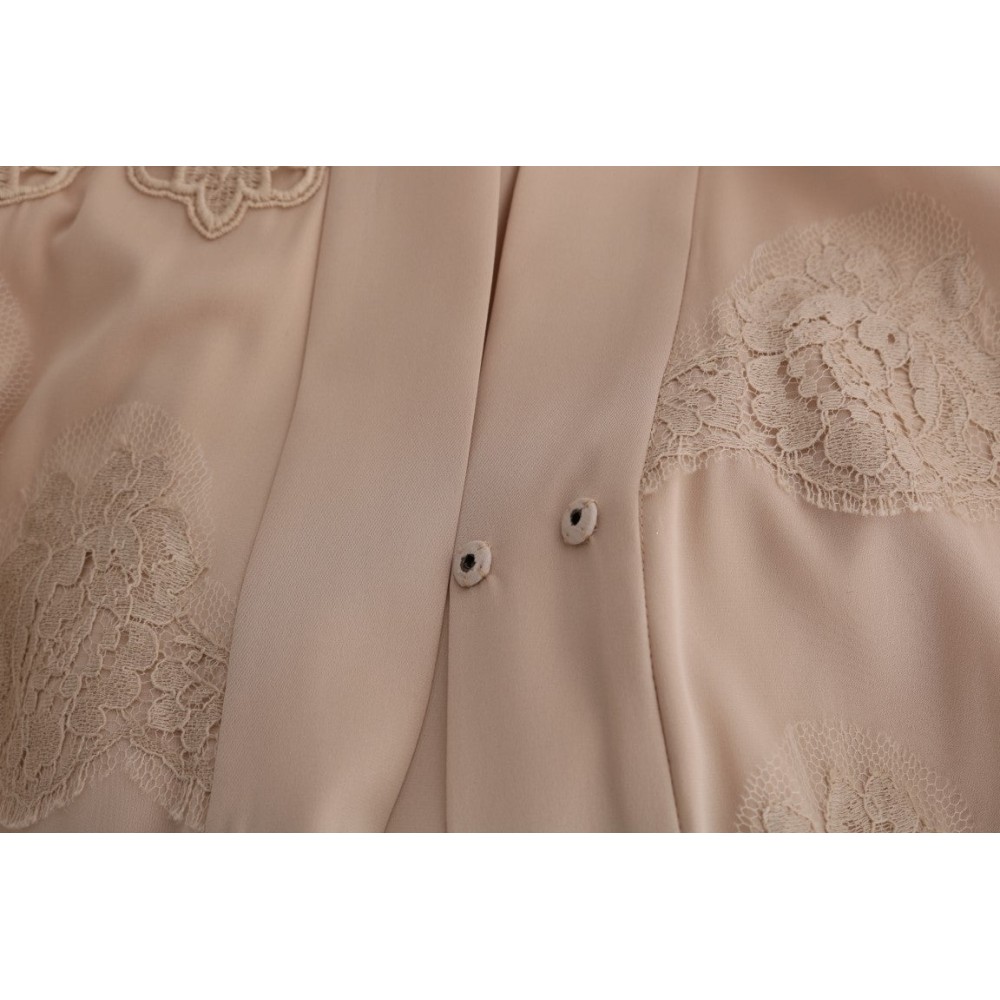 Dolce & Gabbana Elegantes Beige Cape Kaftan Kleid