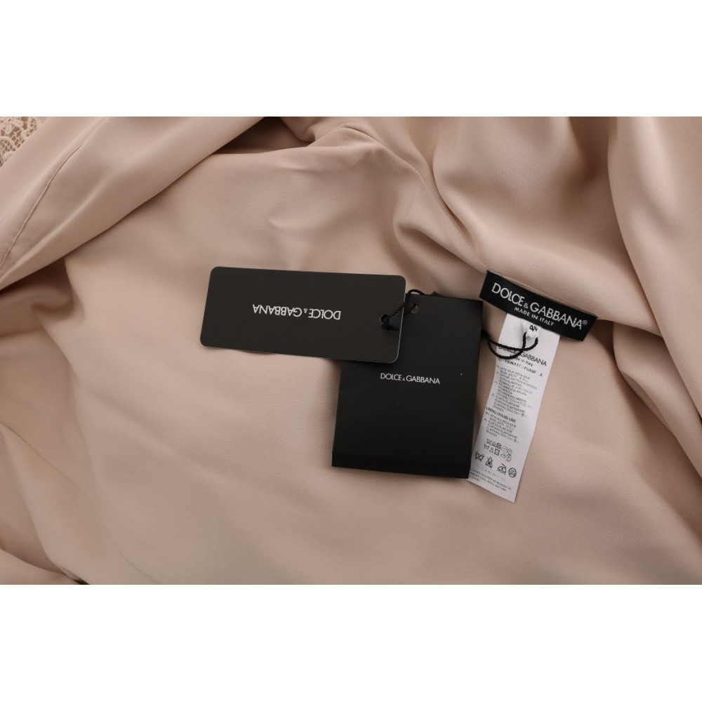 Dolce & Gabbana Elegantes Beige Cape Kaftan Kleid