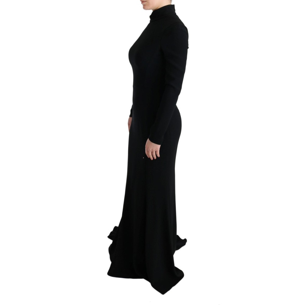 Dolce & Gabbana Elegantes, bodenlanges Etuikleid in Schwarz