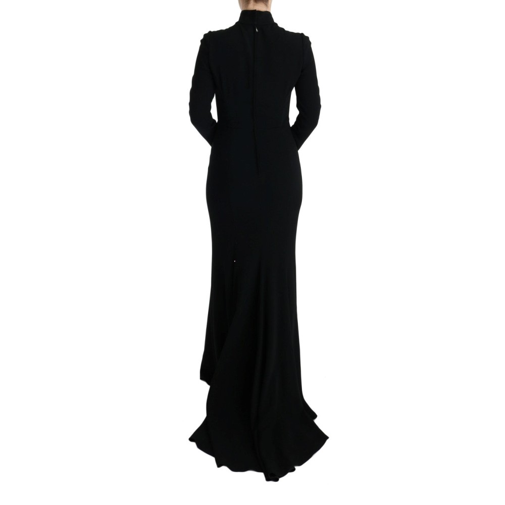Dolce & Gabbana Elegantes, bodenlanges Etuikleid in Schwarz