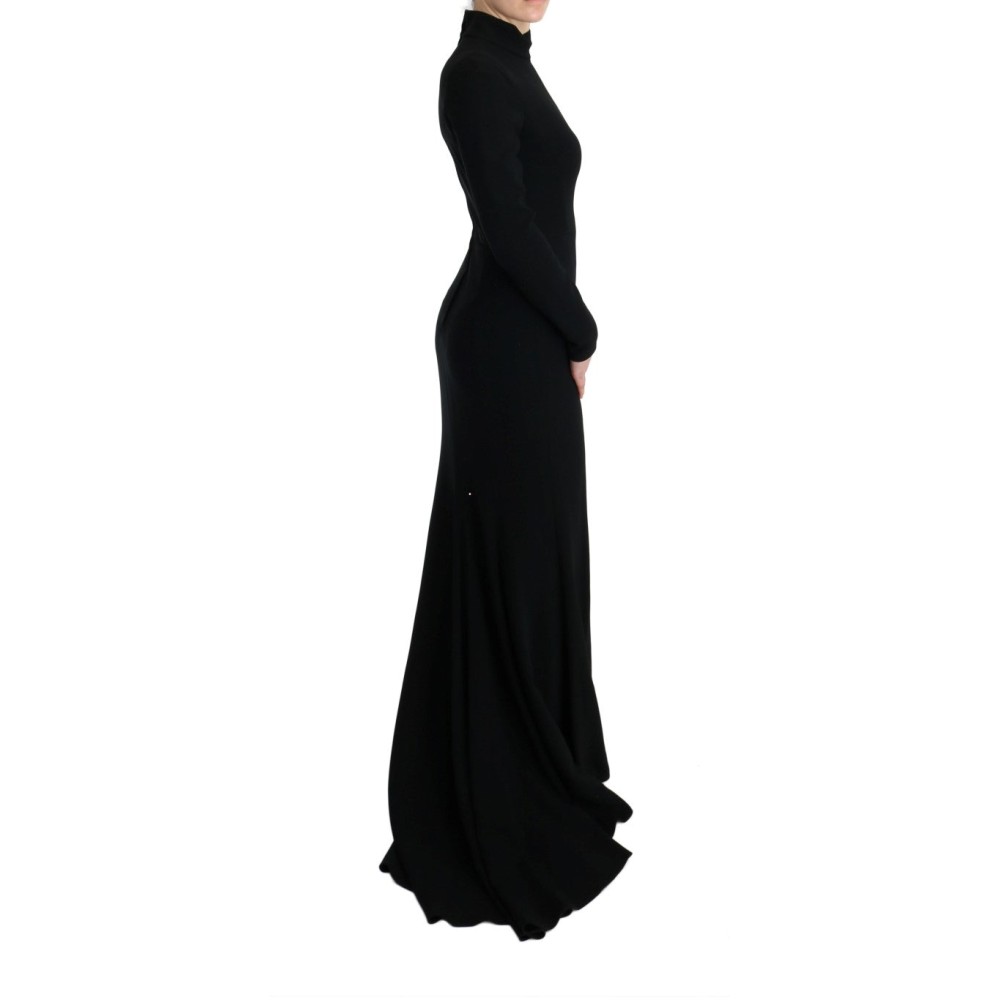 Dolce & Gabbana Elegantes, bodenlanges Etuikleid in Schwarz