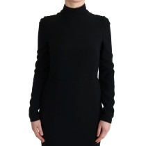 Dolce & Gabbana Elegantes, bodenlanges Etuikleid in Schwarz