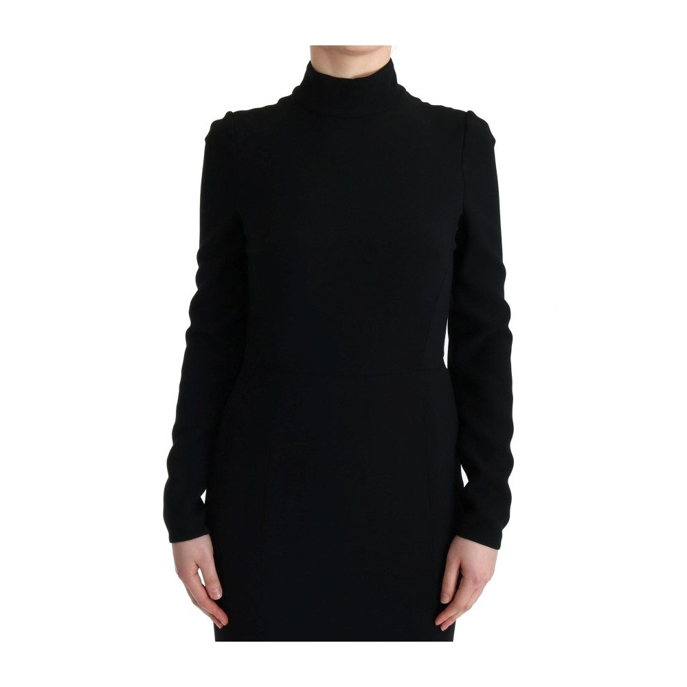 Dolce & Gabbana Elegantes, bodenlanges Etuikleid in Schwarz