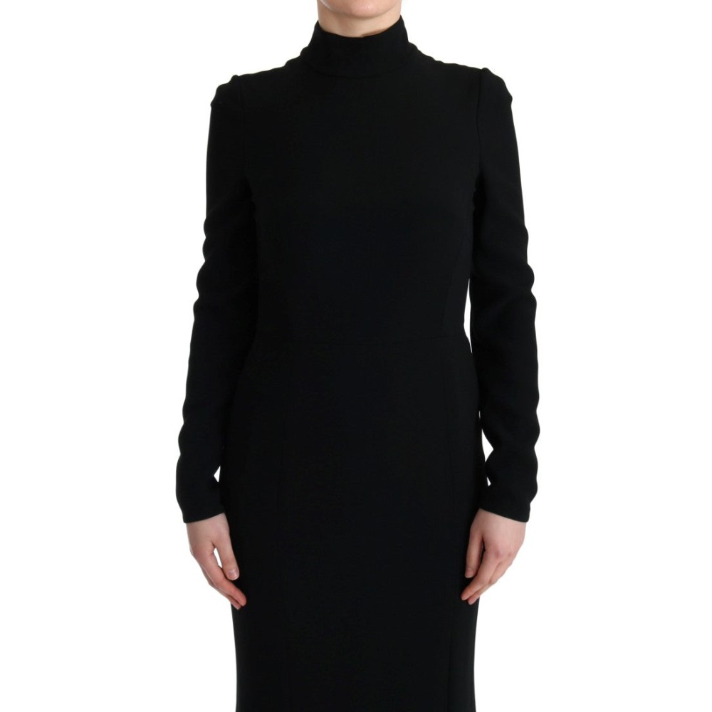 Dolce & Gabbana Elegantes, bodenlanges Etuikleid in Schwarz