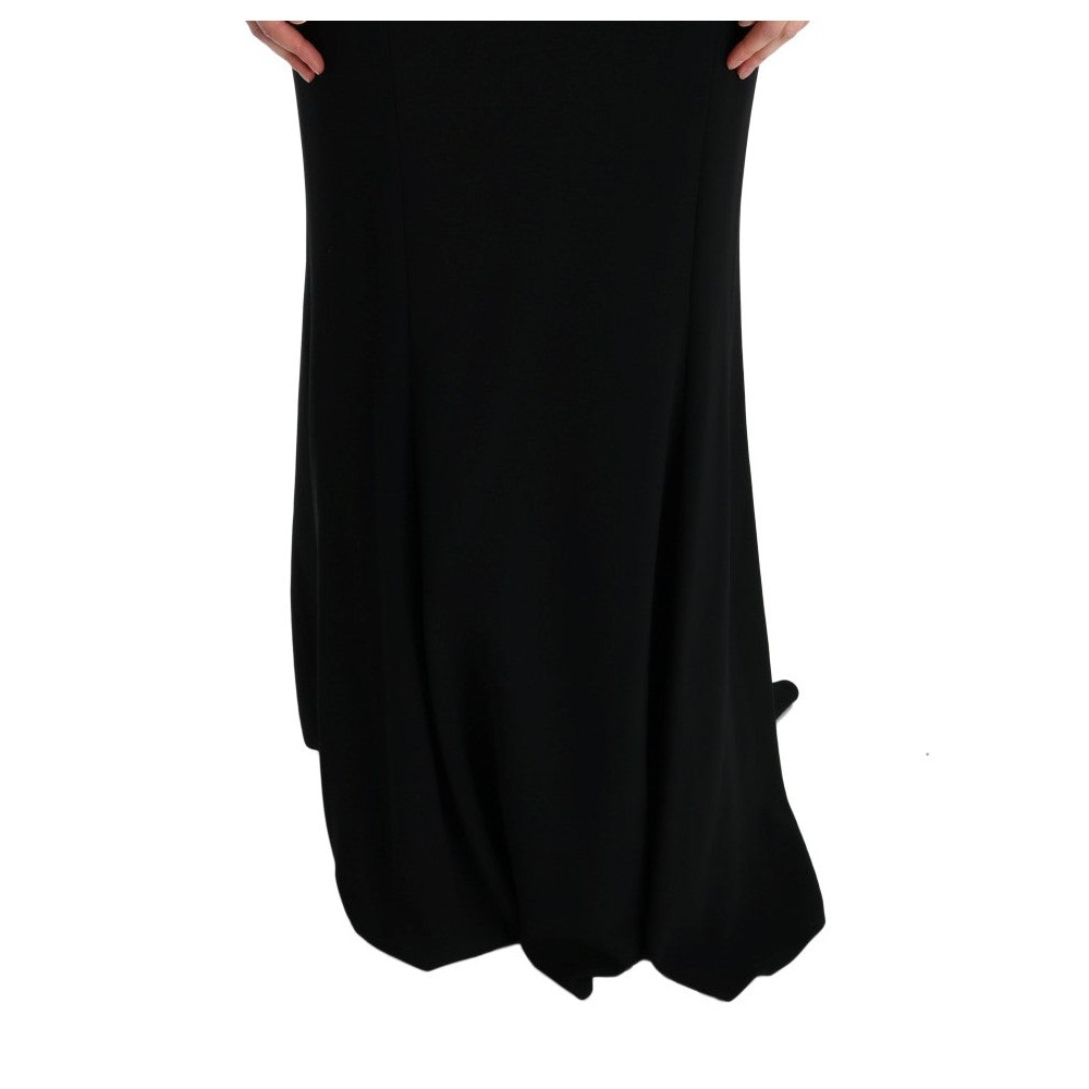 Dolce & Gabbana Elegantes, bodenlanges Etuikleid in Schwarz