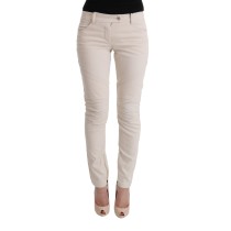 Ermanno Scervino Schicker weißer Slim Fit Denim-Schatz