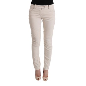 Ermanno Scervino Schicker weißer Slim Fit Denim-Schatz