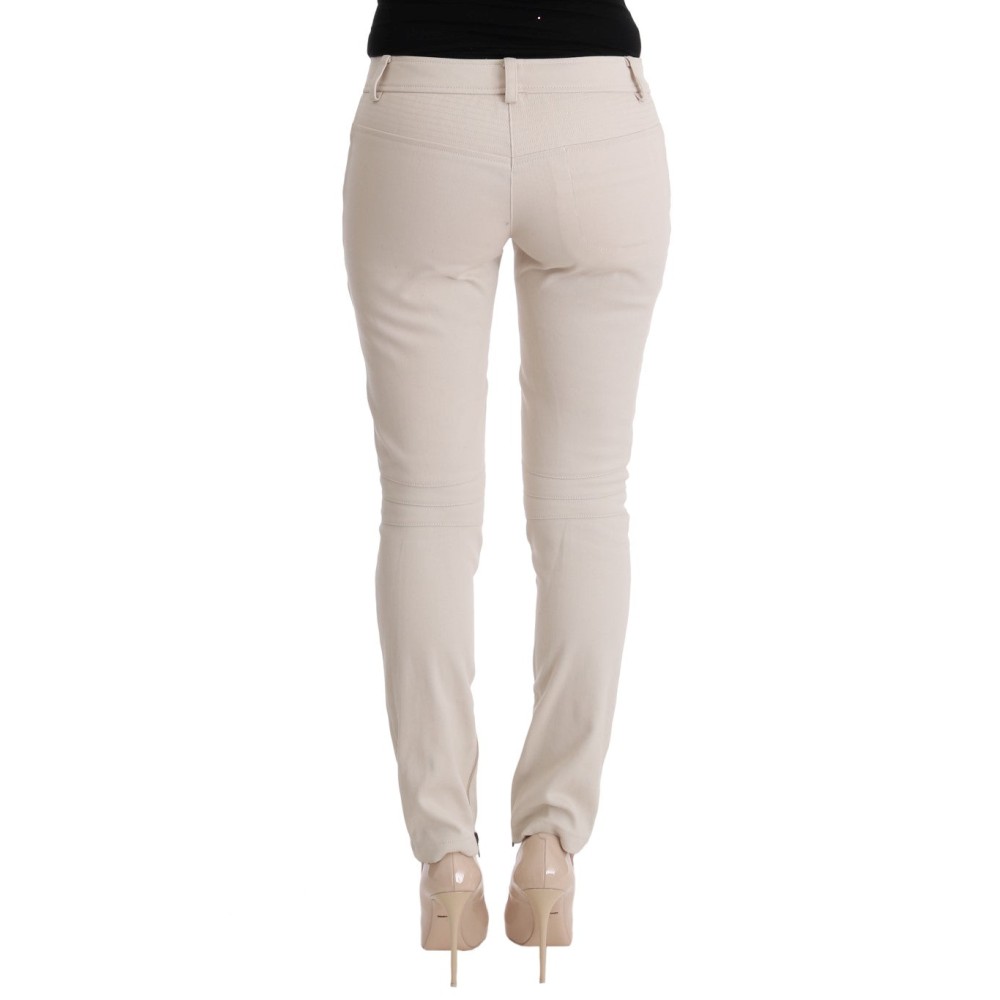 Ermanno Scervino Schicker weißer Slim Fit Denim-Schatz