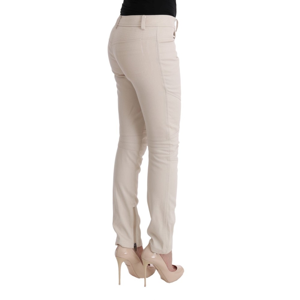 Ermanno Scervino Schicker weißer Slim Fit Denim-Schatz