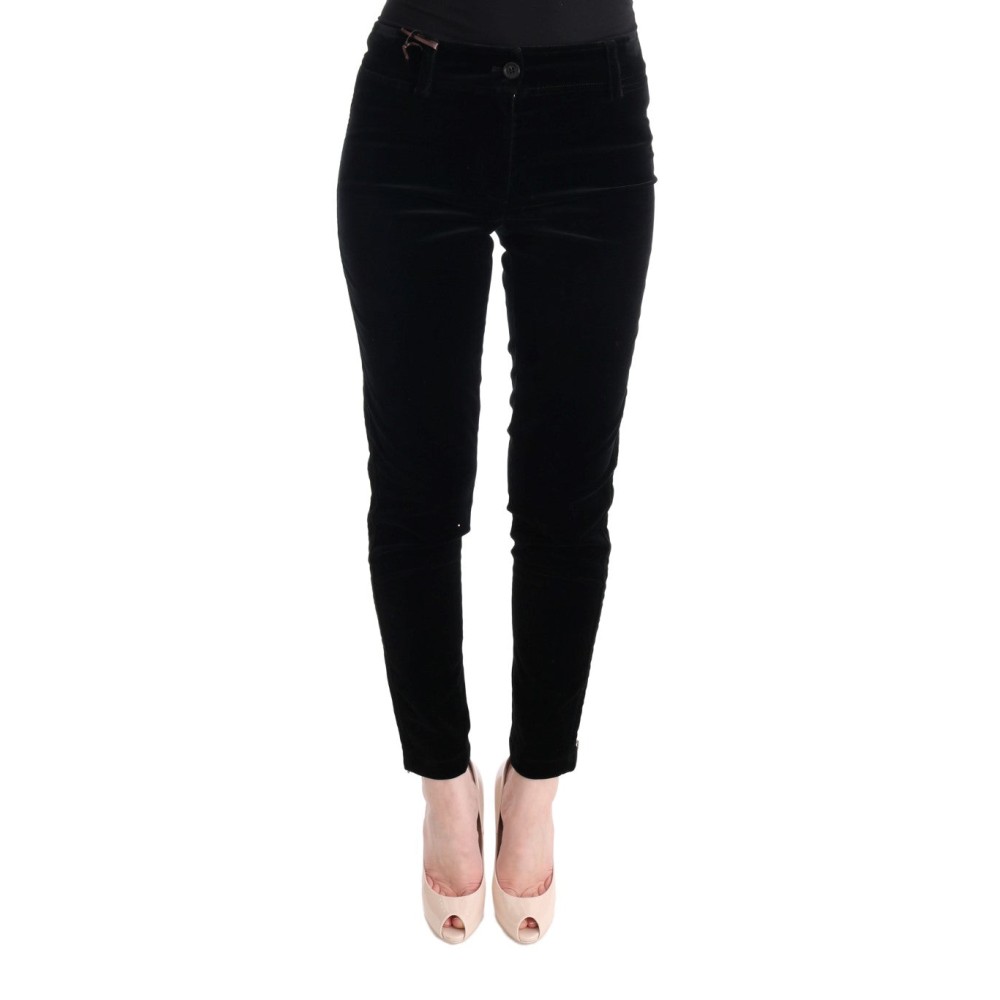 Ermanno Scervino Schicke schwarze Slim Fit Cropped Pants