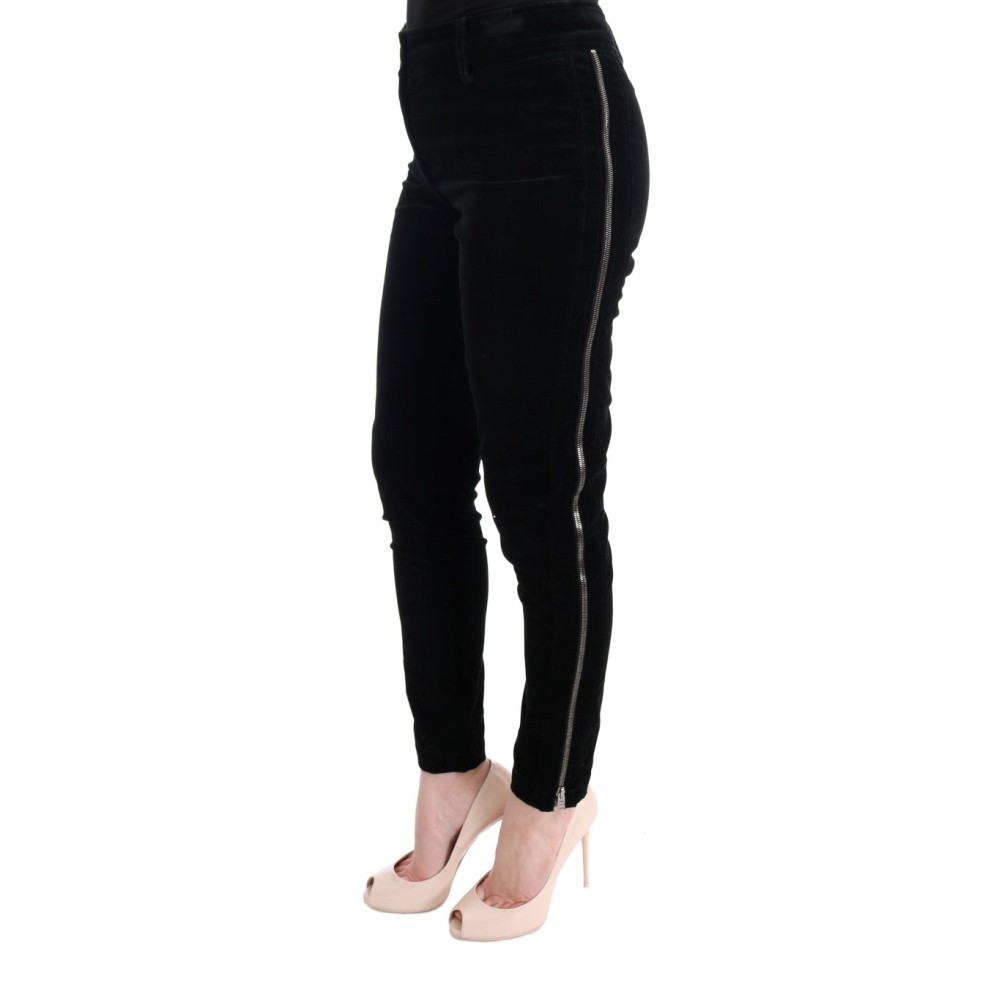 Ermanno Scervino Schicke schwarze Slim Fit Cropped Pants
