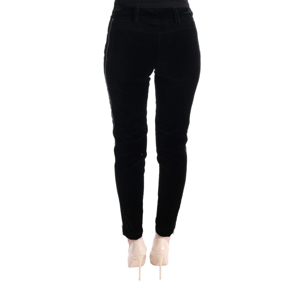 Ermanno Scervino Schicke schwarze Slim Fit Cropped Pants