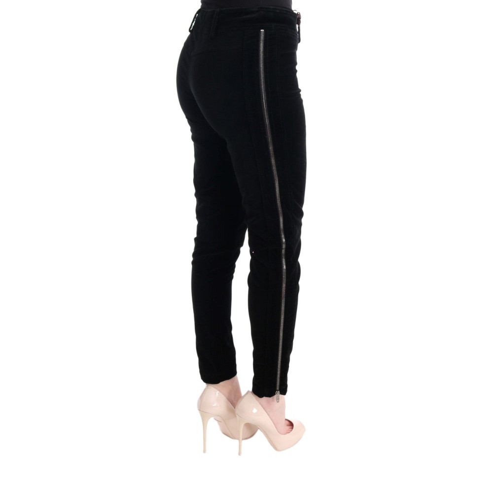 Ermanno Scervino Schicke schwarze Slim Fit Cropped Pants