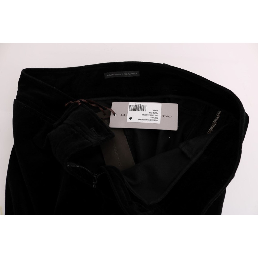 Ermanno Scervino Schicke schwarze Slim Fit Cropped Pants