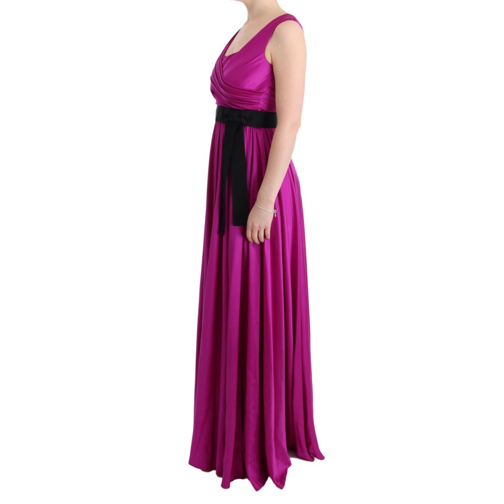 Dolce & Gabbana Elegantes rosa Seidenkleid