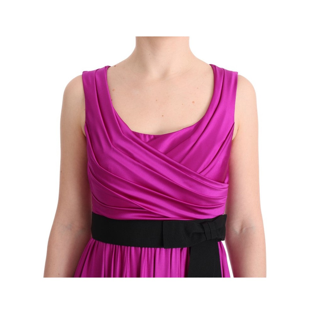 Dolce & Gabbana Elegantes rosa Seidenkleid
