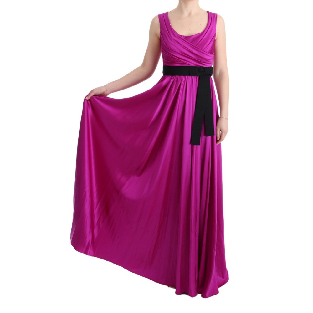 Dolce & Gabbana Elegantes rosa Seidenkleid