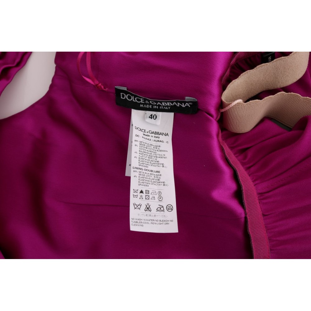 Dolce & Gabbana Elegantes rosa Seidenkleid