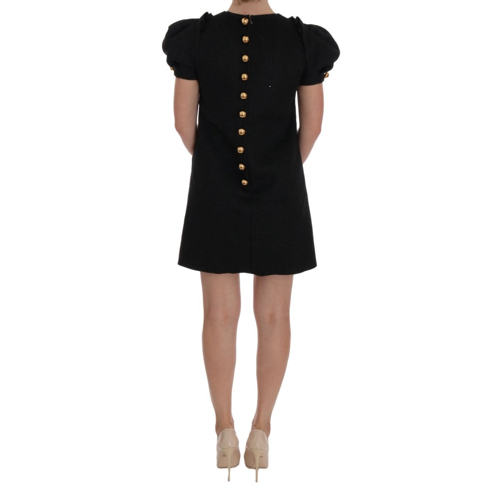 Dolce & Gabbana Bezauberndes Midikleid aus Wolle mit Kristallbesatz