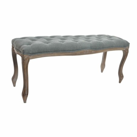 Bench DKD Home Decor   Grey Natural Wood Polyester Dark grey (112 x 36 x 48 cm)