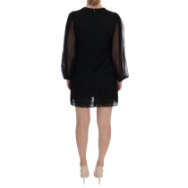 Dolce & Gabbana Elegantes schwarzes Shiftkleid mit Herzapplikation aus Spitze