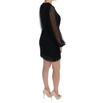 Dolce & Gabbana Elegantes schwarzes Shiftkleid mit Herzapplikation aus Spitze