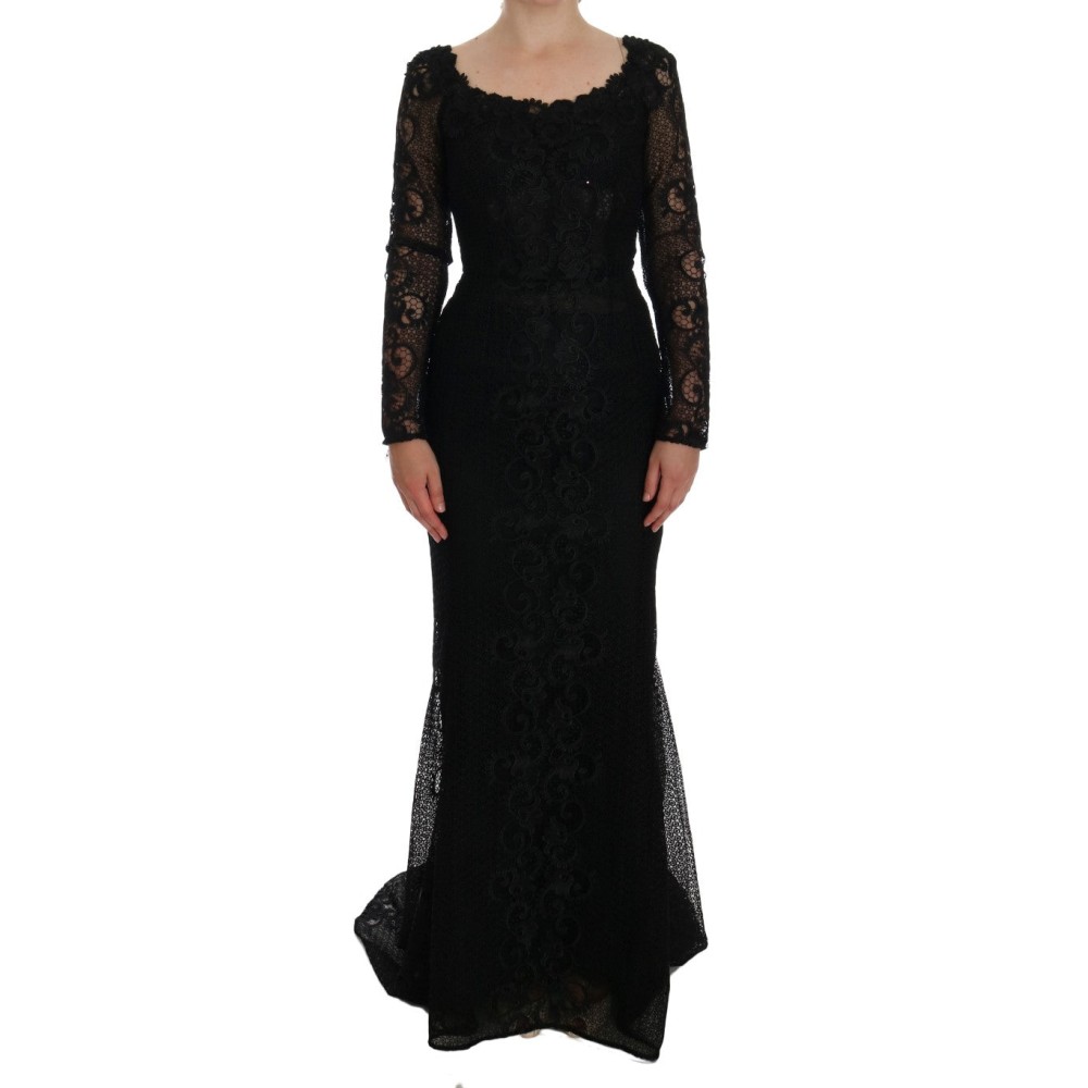 Dolce & Gabbana Elegantes schwarzes knielanges Etuikleid