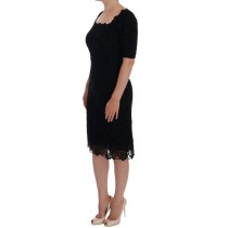 Dolce & Gabbana Elegantes schwarzes knielanges Etuikleid