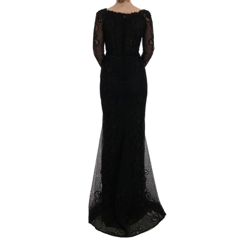 Dolce & Gabbana Elegantes schwarzes knielanges Etuikleid