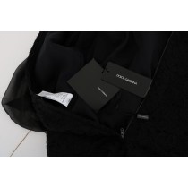 Dolce & Gabbana Schickes gestreiftes Seidenmantelkleid