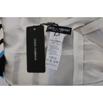 Dolce & Gabbana Schickes gestreiftes Seidenmantelkleid