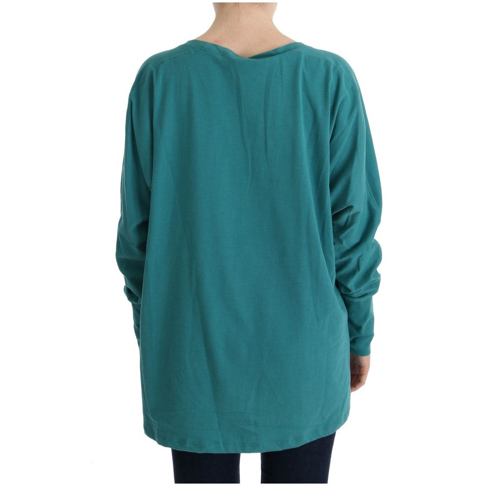 John Galliano Eleganter Baumwollpullover mit Rundhalsausschnitt in Grün