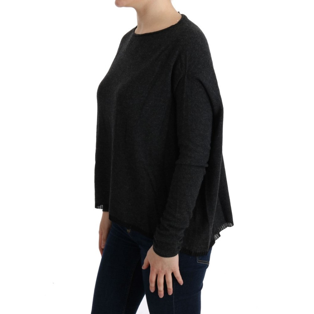 Costume National Eleganter Grauer Pullover mit Rundhalsausschnitt