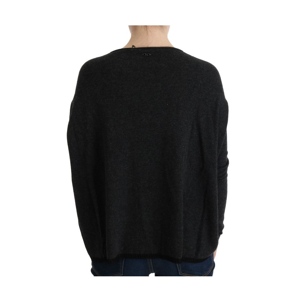 Costume National Eleganter Grauer Pullover mit Rundhalsausschnitt