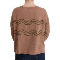 John Galliano Schicker brauner Baumwollpullover mit Rundhalsausschnitt