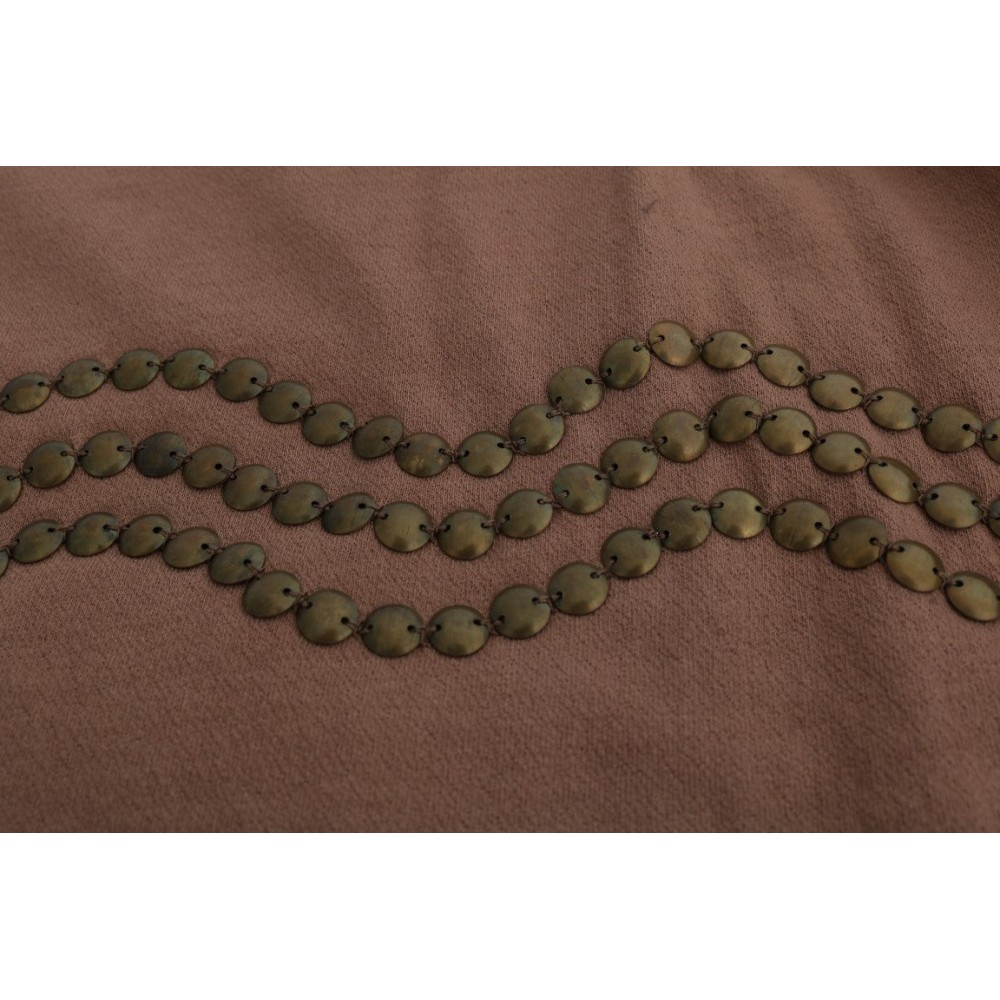 John Galliano Schicker brauner Baumwollpullover mit Rundhalsausschnitt