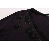 Costume National Elegantes lila Blusen-T-Shirt mit V-Ausschnitt
