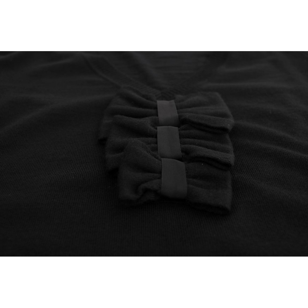 MARGHI LO\' Elegantes schwarzes Shiftkleid aus Wolle