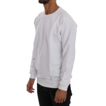 Daniele Alessandrini Eleganter weißer Baumwollpullover mit Rundhalsausschnitt