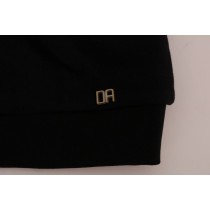 Daniele Alessandrini Eleganter schwarzer Baumwollpullover mit Rundhalsausschnitt