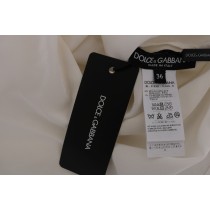 Dolce & Gabbana Weiße Bluse mit Pailletten aus Seide \'Italia Is Love\'