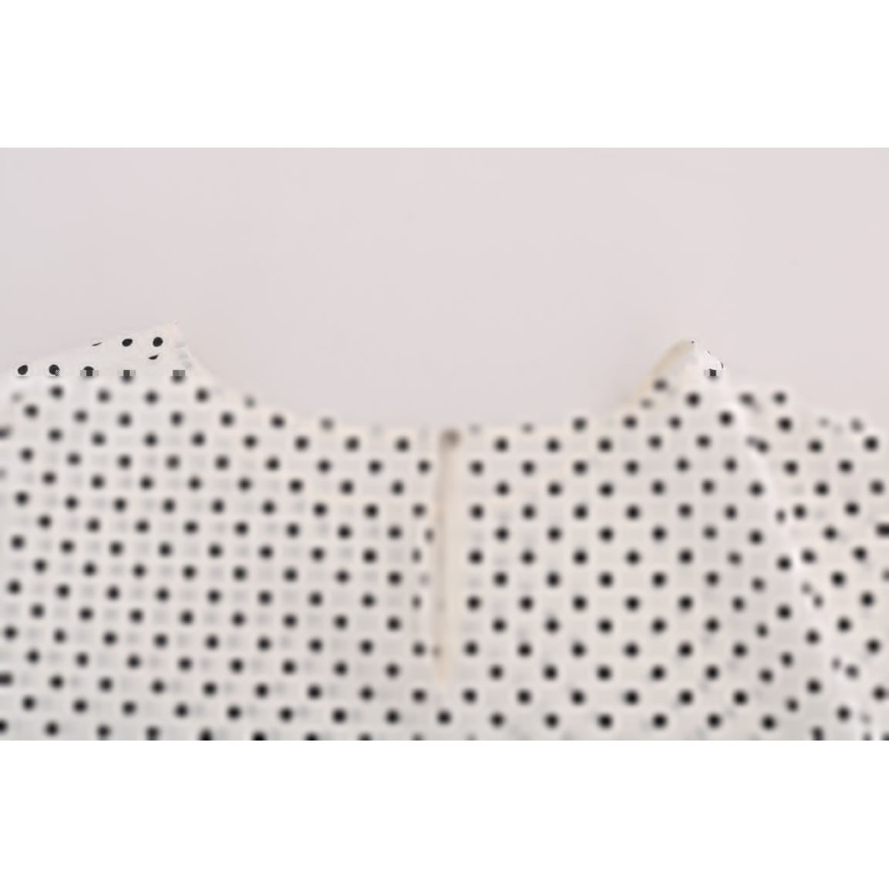 Dolce & Gabbana Elegante Seidenbluse aus floraler Spitze