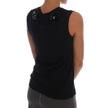 Dolce & Gabbana Schwarze florale Cami-Bluse mit Pailletten
