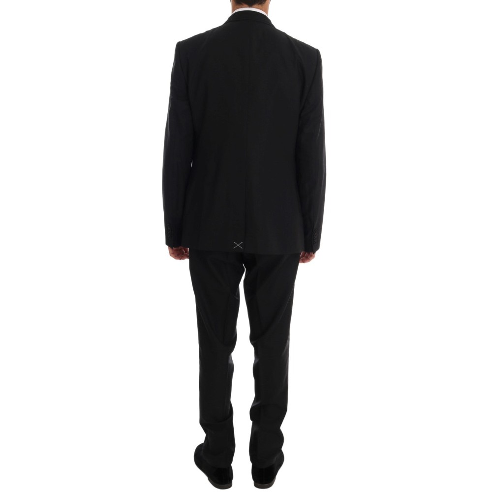 Dolce & Gabbana Eleganter dreiteiliger Anzug aus schwarzer Wolle