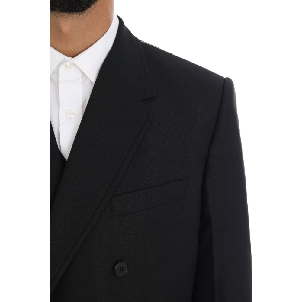 Dolce & Gabbana Eleganter dreiteiliger Anzug aus schwarzer Wolle