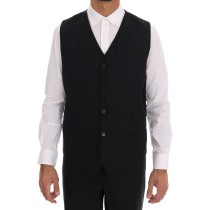 Dolce & Gabbana Eleganter dreiteiliger Anzug aus schwarzer Wolle