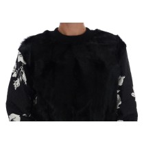 Dolce & Gabbana Jacke aus Wollmantel mit Blumenstickerei und Kristall